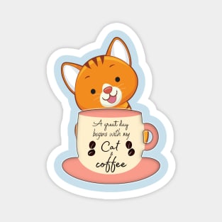 Funny Cat Lover Coffee Mug Magnet