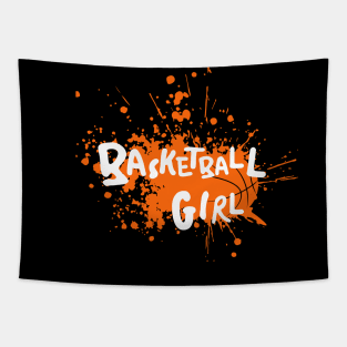 girl basketball graffic Tapestry