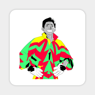 jorge campos in bright immortal jersey soccer goal keeper suit Magnet