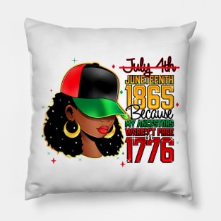 black history month Juneteenth 1865 Pillow