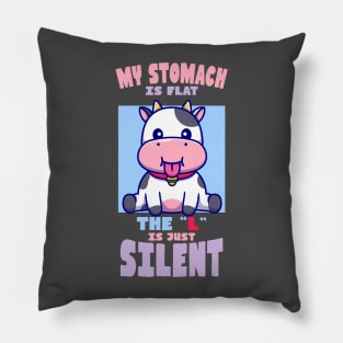 Flat Stomach Cute Baby Cow Pillow