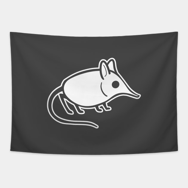 Elephant shrew minimalist design Tapestry by croquis design