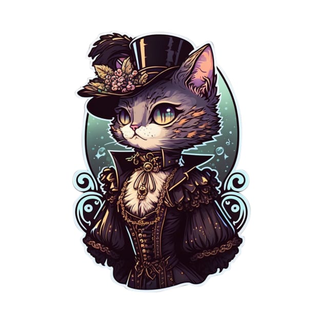 Cat Steampunk Victorian Era by Shaani
