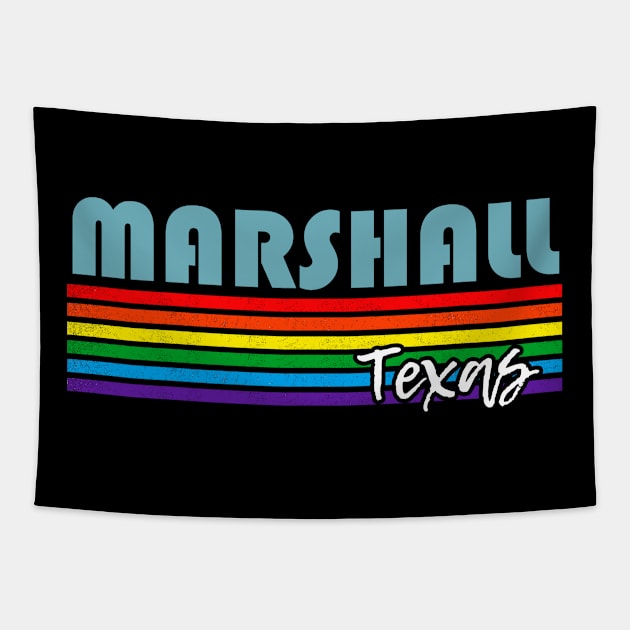 Marshall Texas Pride Shirt Marshall LGBT Gift LGBTQ Supporter Tee Pride Month Rainbow Pride Parade Tapestry by NickDezArts