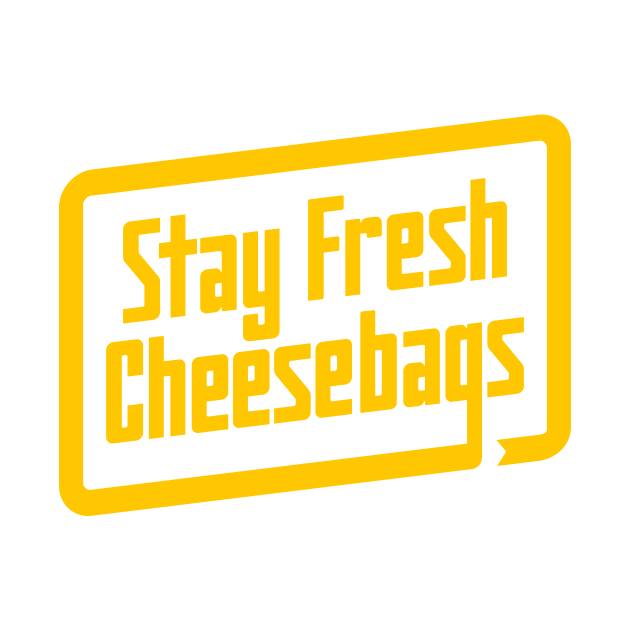 Stay Fresh Cheese Bags - Retro (Yellow on White) by jepegdesign