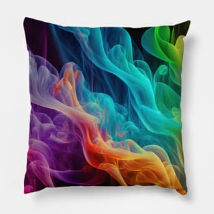 Swirling Colors of Smoke: A Mesmerizing Display Pillow