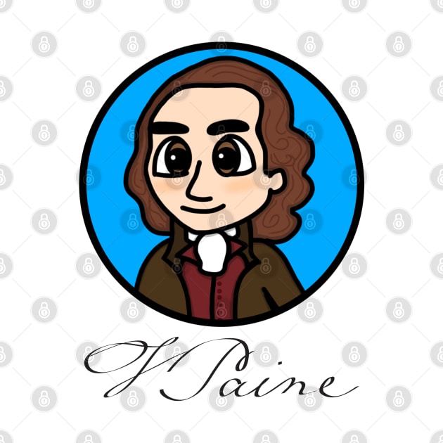 Patriot Portrait - Chibi Thomas Paine (Large Print) with Signature by Aeriskate