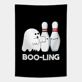 Booling Cute Halloween Bowling Ghost Pun Tapestry