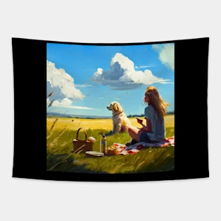 Going on a picnic with a loyal companion Tapestry