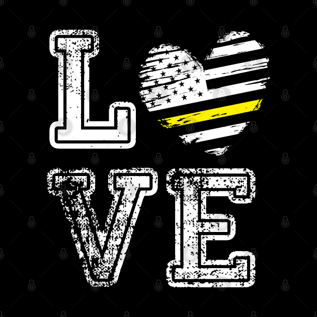 thin yellow line flag by Jandjprints