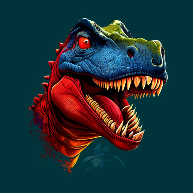 ScaryTyrannosaurus Rex Dinosaur Head by KOTOdesign