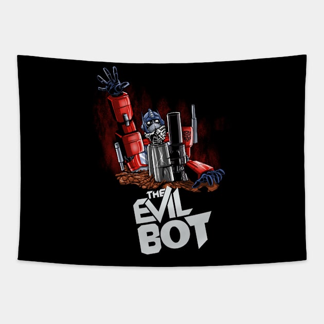 The Evil Bot Tapestry by Zascanauta