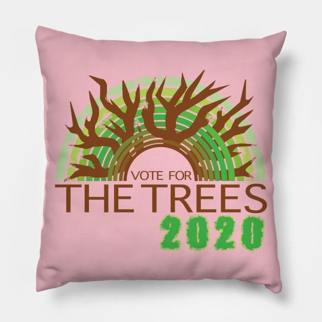 Vote For The Trees Pillow by russtap