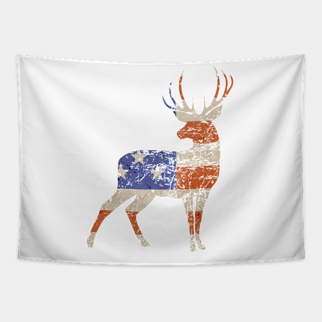 Patriotic Deer Tapestry by Mill Creek Designs