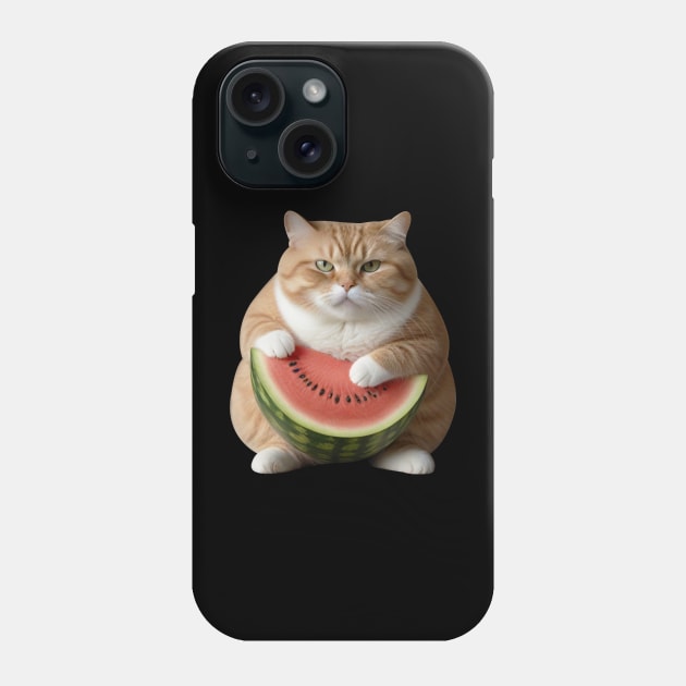 FAT CAT WATERMELON Phone Case by JWOLF