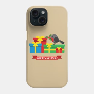 Cute Robin And The Four Colorful Gifts Phone Case