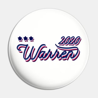 Elizabeth Warren 2020, Presidential Candidate - cool vintage style in Red White and Blue Pin