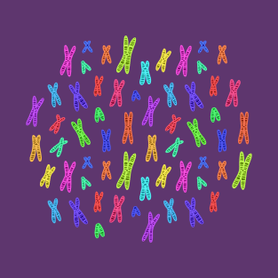 Condensed Chromosomes Pattern: Neon T-Shirt