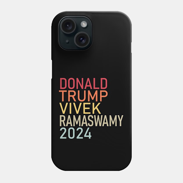 DONALD TRUMP VIVEK RAMASWAMY 2024 Phone Case by Decamega