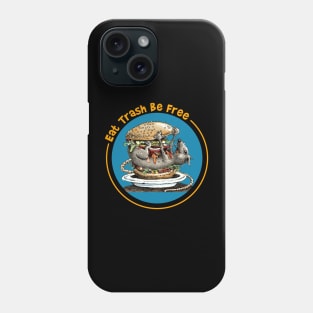 Crazy Street Rat Eat Trash Be Free Hamburger Junk Food Design Phone Case