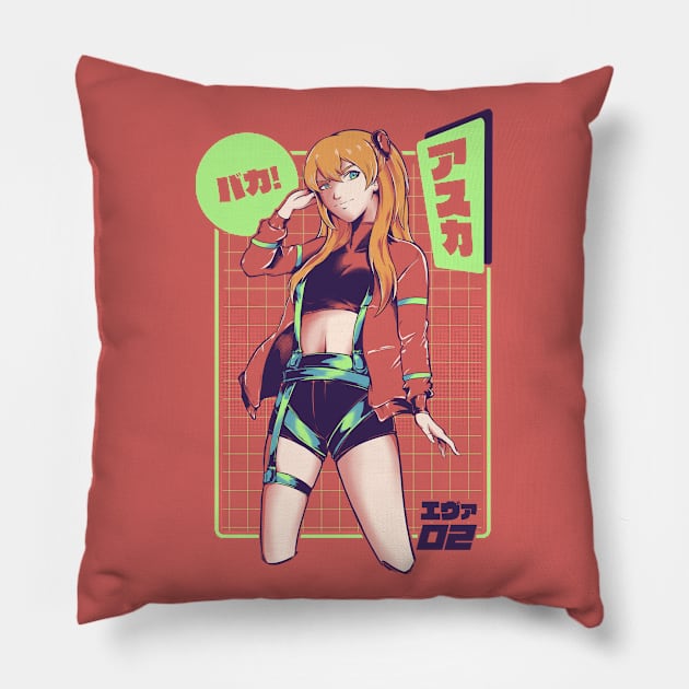 Anime Asuka T-Shirt Pillow by Kanjika