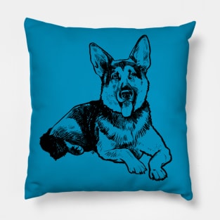 German Shepherd Art Pillow