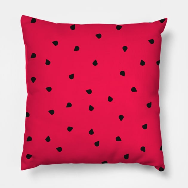 Watermelon Seed Kids Fashion Pattern Seamless Pillow by MichelMM