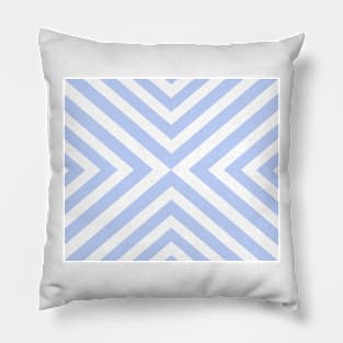 Abstract triangles geometric pattern - blue and white. Pillow