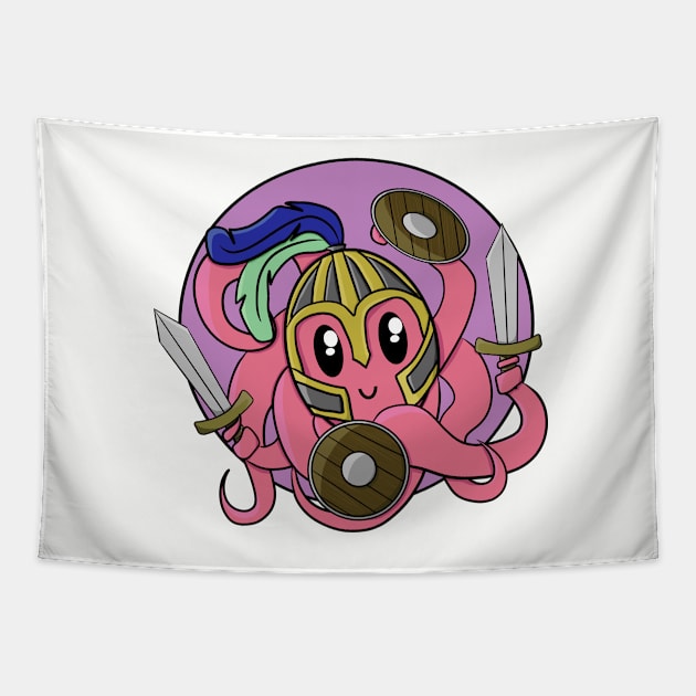 Octopus Fighter - Dungeons and Dragons Tapestry by GenAumonier