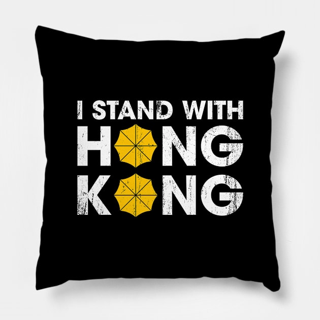 I Stand with Hong Kong - Umbrella Movement Pillow by snapoutofit