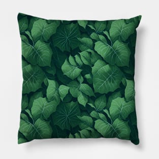 Big green Leaves patterns Pillow