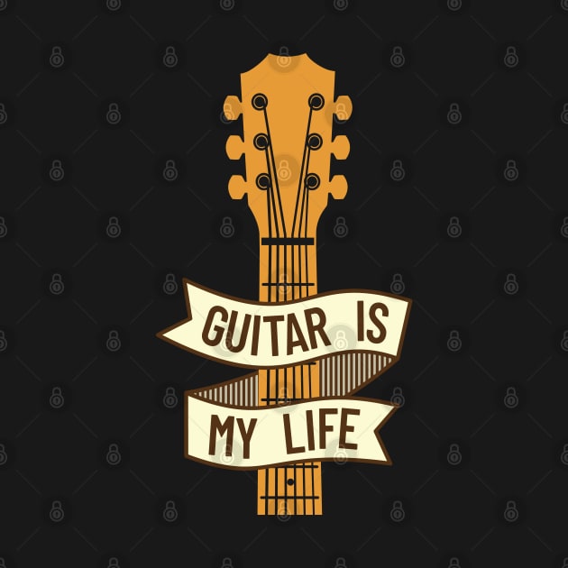 Guitar is My Life Acoustic Guitar Headstock by nightsworthy