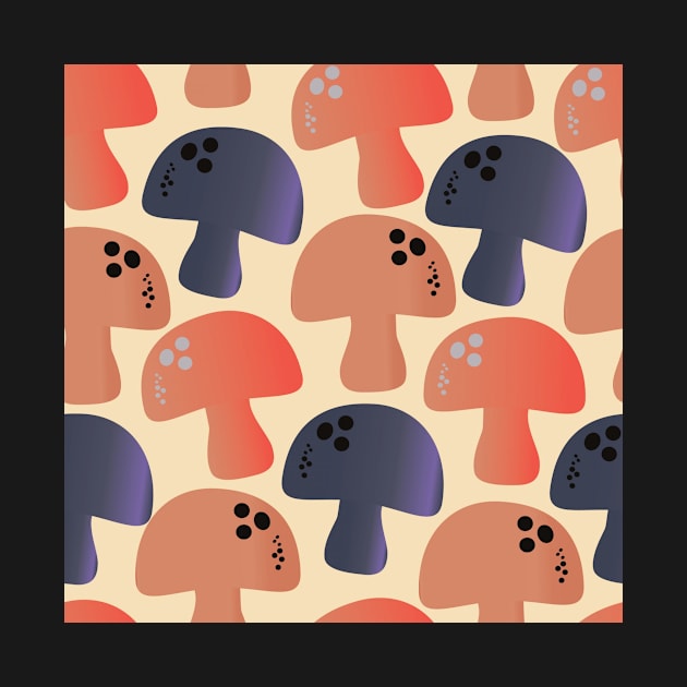 Mushroom Pattern by FoodPatterns