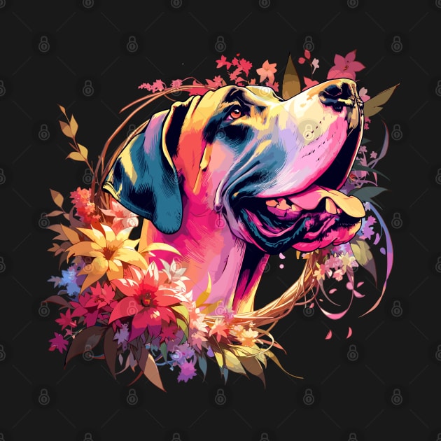 Great Dane's Joyful Celebration on Mothers Day - Memorable Dog Mom Gift by ArtRUs