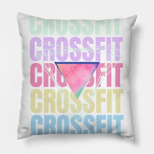 The word crossfit in pastel tones Pillow