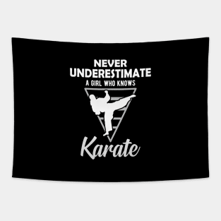 Karate Girl - Never underestimate a girl who knows karate Tapestry