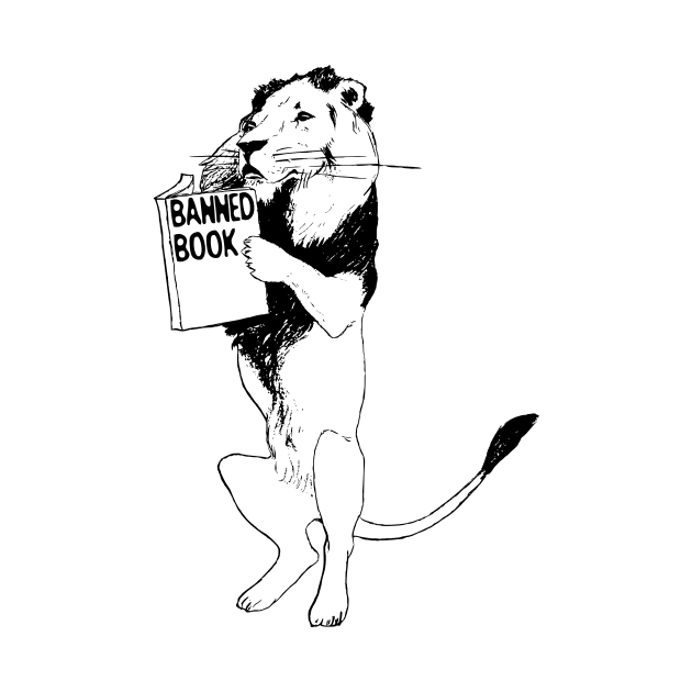 Lion Reading Book by Riel