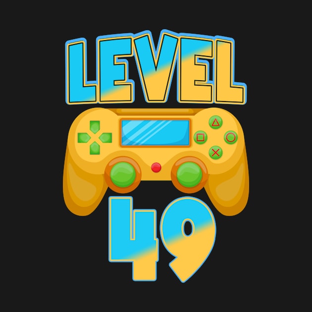 Level 49 Birthday - 49 Years Old Video Games Gift by CardRingDesign