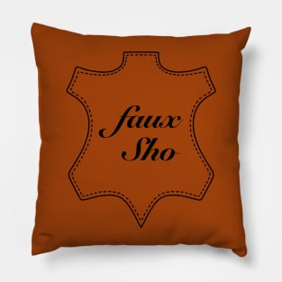 Faux Sho leather patch Pillow