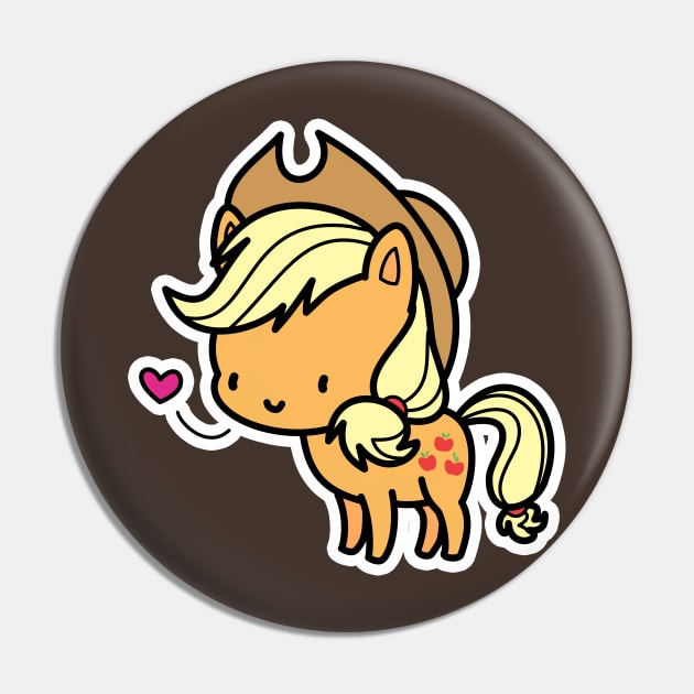 Applejack chibi Pin by Drawirm