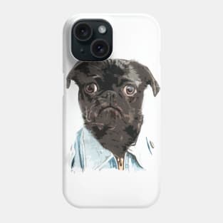 Gentleman Pug ✪ Cute Abstract Painting Art Style for dog Lovers and owners Phone Case