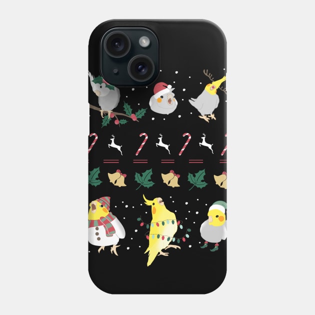 ugly christmas cockatiel pattern Phone Case by FandomizedRose