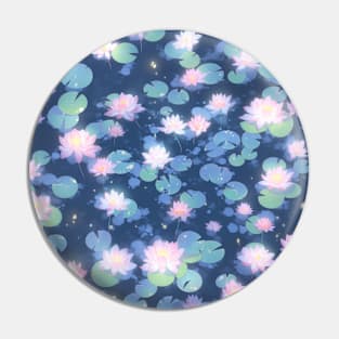 Enchanted Water Lilies Pattern Pin