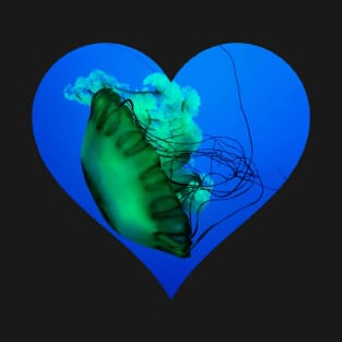 Green Jellyfish Heart T-Shirt