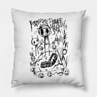 Everything in its Right Place Illustrated Lyrics Pillow