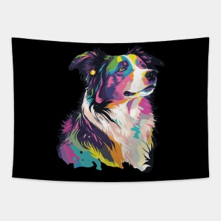 Border Collie Dog Art Tapestry