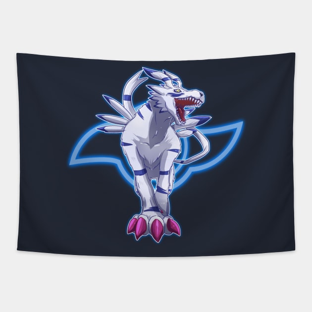 fanart garurumon Tapestry by DigiTeeshrit