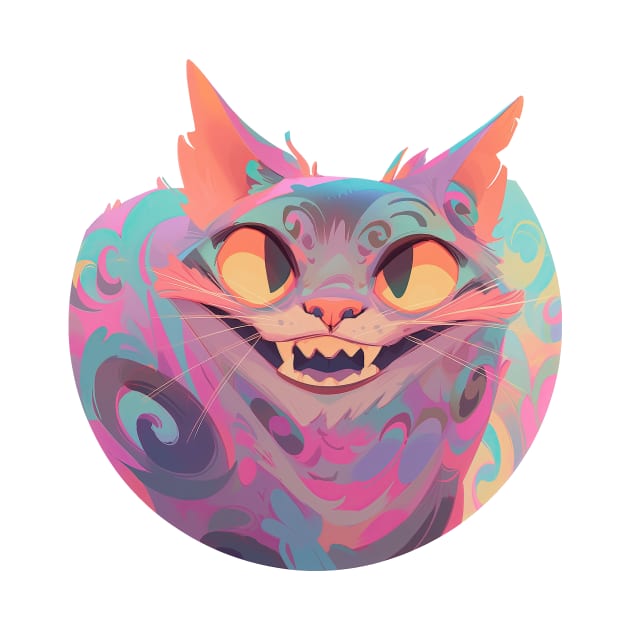 Handsome Grin Cat by JensenArtCo