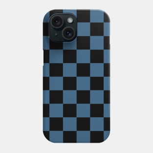 Pacific Blue and Black Chessboard Pattern Phone Case