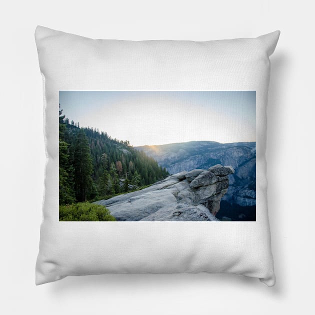 Yosemite Valley Sunset Pillow by pmcmanndesign